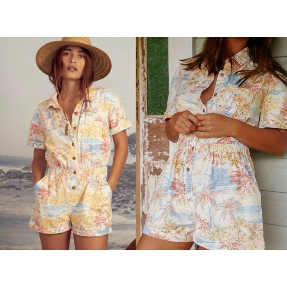 Wrangler x Billabong Cali Sun Romper Tropical Size XS - Picture 1 of 13